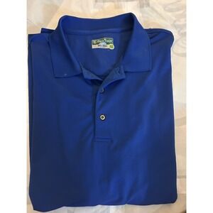 Pro Tour Big & Tall Golf Polo Shirt‎ Men's 2XLT Blue Performance Short Sleeve